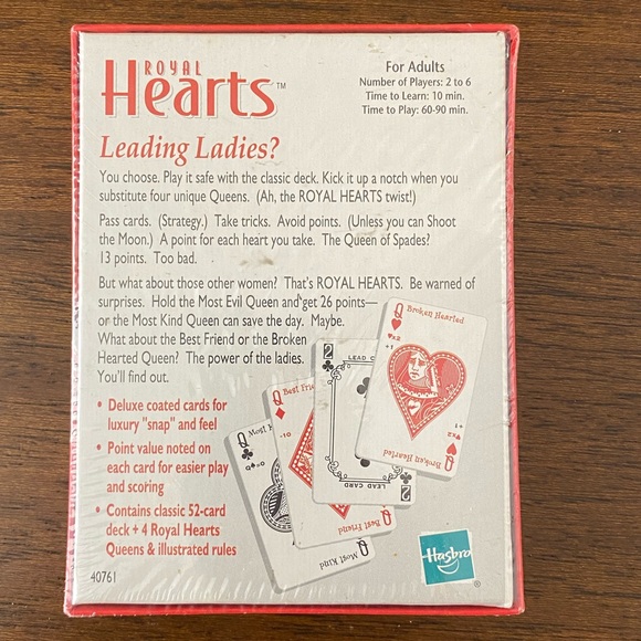 Royal Hearts Card Game - Parker Brothers/ Hasbro - Brand New Factory Sealed - Picture 2 of 2